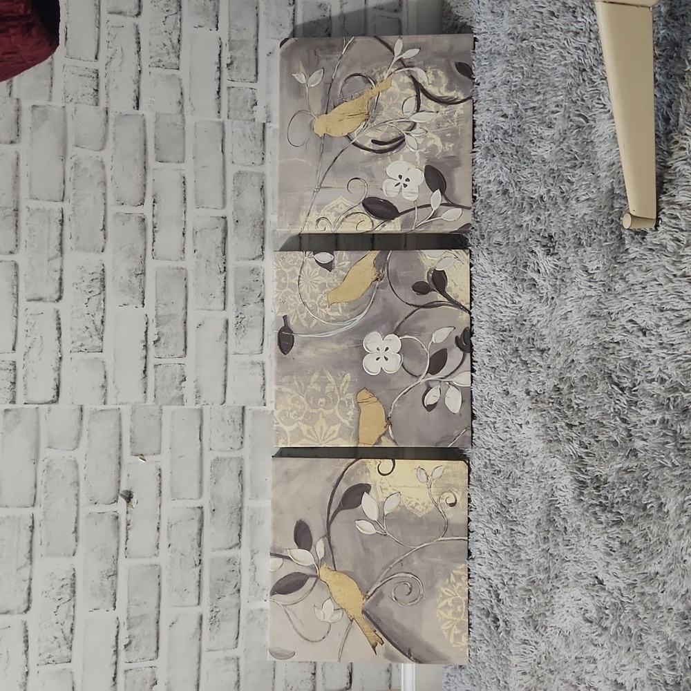 3 Piece Bird Canvas Wall Art